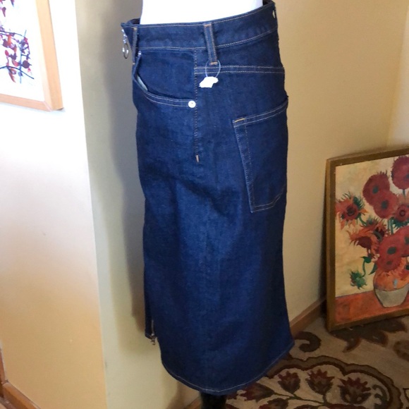 &DENIM size 8 Dark Blue Stretchy Denim Skirt $69 NEW - Picture 5 of 16